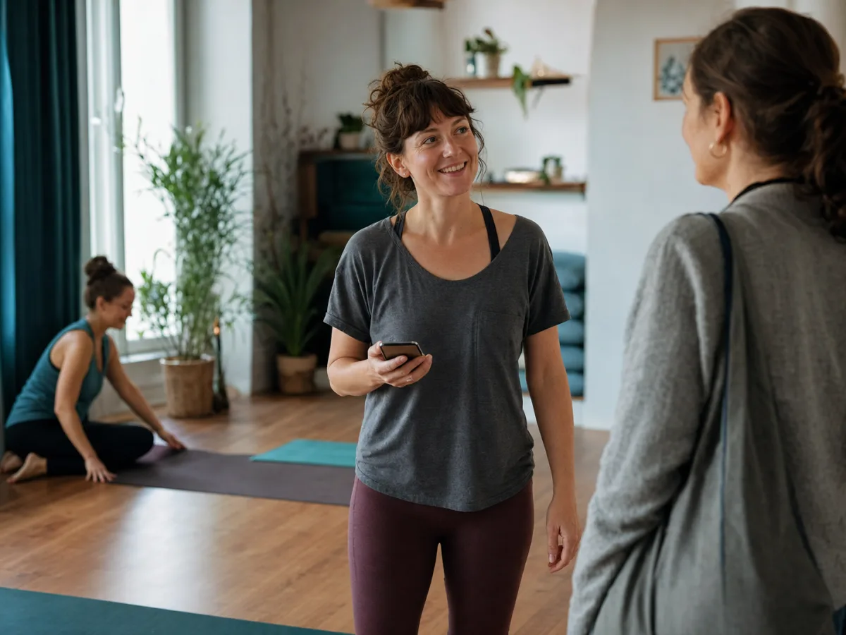 Majiteľka wellness štúdia víta klientku